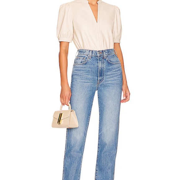 Faux leather Steve Madden puff sleeve top - Picture 4 of 10